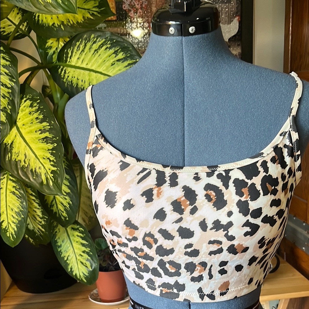aerie Leopard Print Women's Swim Top